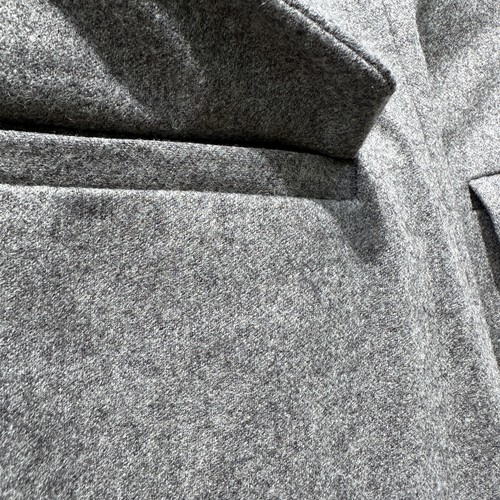 Maria McManus High Waisted Pleat Front Pant Medium Heather Grey Wool Flannel 2 - Picture 17 of 19