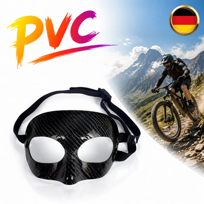 Schwarze Gesichtsmaske Basketballmaske Nasenschutz gepolstert langlebig Sport DE