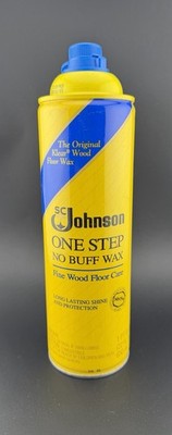 NEW OLD STOCK SC Johnson One Step No Buff Wax Fine Wood Floor Care 22oz  FULL