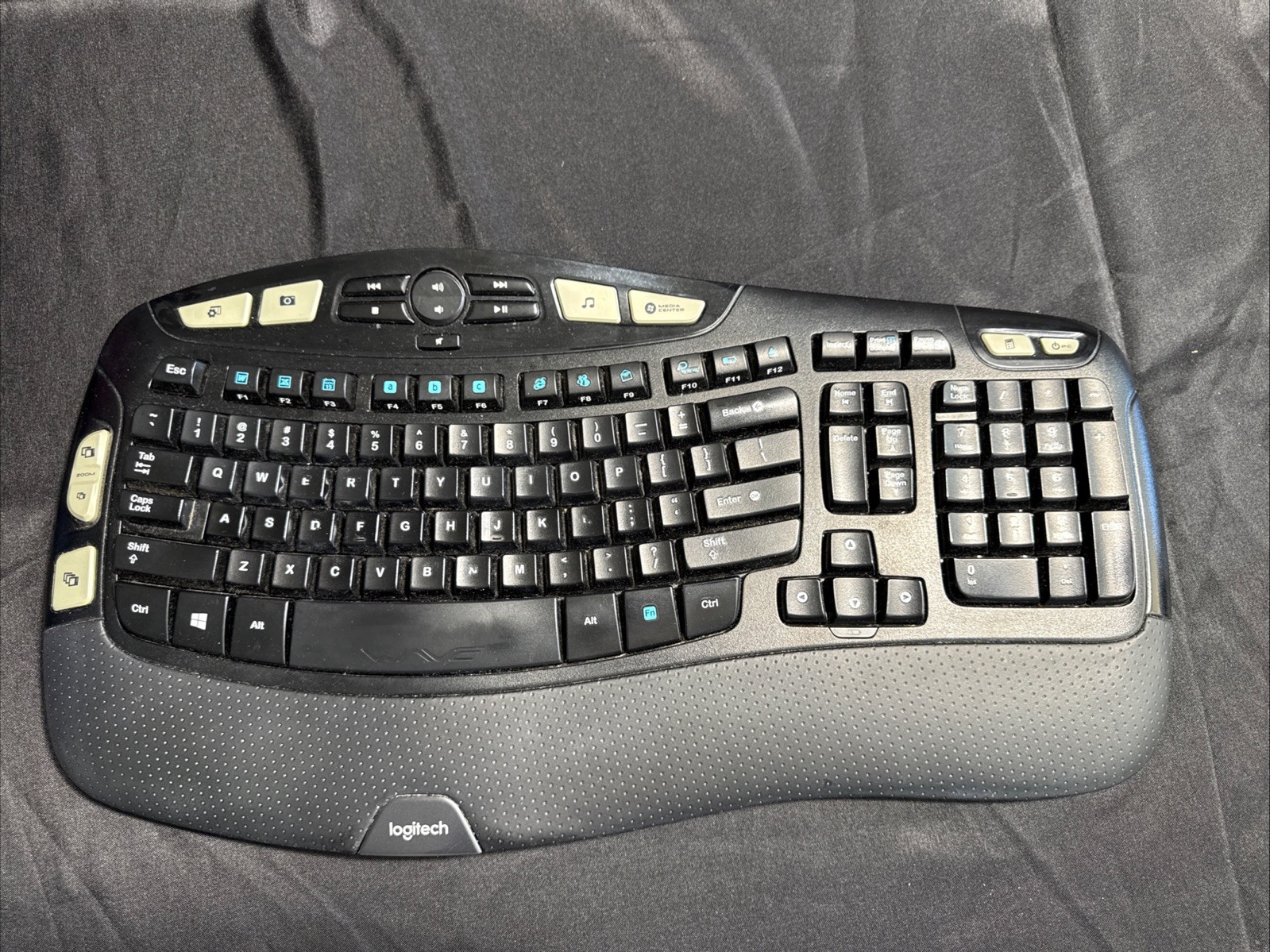 Logitech Wave K350 Y-R0053 Ergonomic Wireless Keyboard - Tes