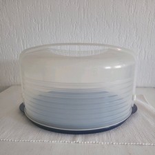 Tupperware "Wiener Walzer"  Tortenbehälter hoch, 3062A-1,Blau Transparent