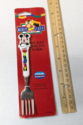 Fork VINTAGE 90's Mickey's Stuff For Kids Child's Disney Fork Stainless LIketime