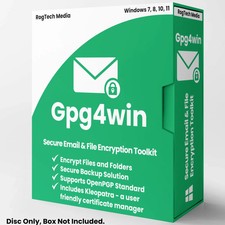Gpg4win - Secure Email  File Encryption Toolkit - Security Software Windows CD