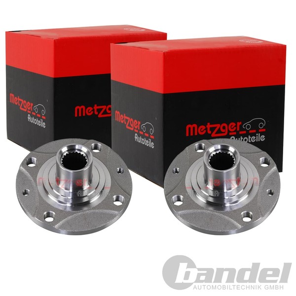 2X Metzger Radnabe Vorne Beidseitig Passend FÜR Fiat Panda-image