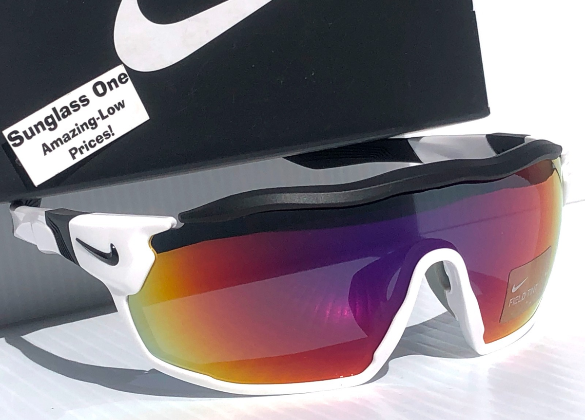 NIKE SHOW X RUSH TEAM White Black Frame Field Baseball Sunglass