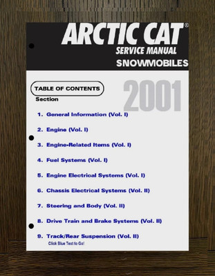 500 SNOWMOBILE SERVICE MANUAL FITS 2001 ARCTIC CAT BEARCAT 1000 2256347-2256364