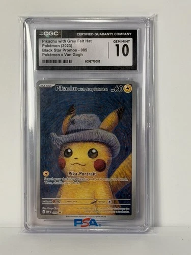 Pikachu with Grey Felt Hat (Pokemon x Van Gogh collaboration) CGC 10 Gem Mint
