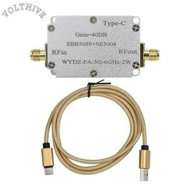 Microwave RF Power Amplifier 40DB WYDZ-PA-5G-6GHz-2W SBB5089+SE5004 5G-6GHz