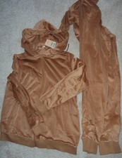 Nicki Samt Hausanzug Zweiteiler L 44/46 Hose Jacke Jogginganzug Umstandsmode