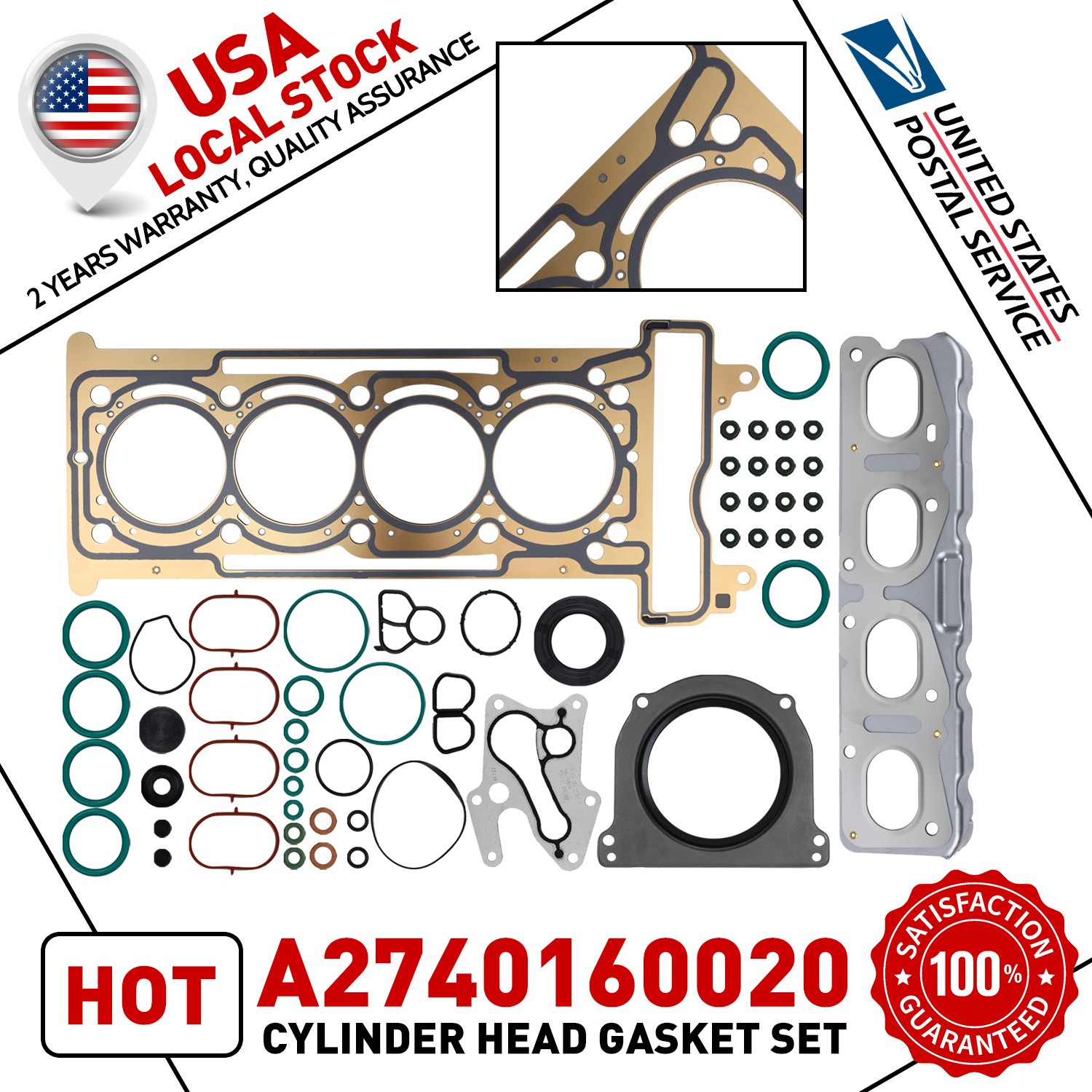 NEW For Maserati GHIBLI LEVANTE QUATTROPORTE 3.0T Cylinder Head Gasket Set US
