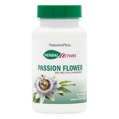 2 X NaturesPlus Herbal Actives Passion Flower -- 250 mg - 60 Vegetarian Capsule