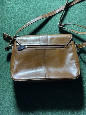 Ashwood Leather Purse Crossbody Bag Cognac 6051280 Zip Pockets