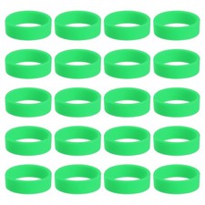 30Pcs Silicone Rubber Bands Non-slip 1.22 Inch for Art, Green