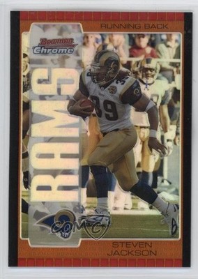 2005 Bowman Chrome Bronze Refractor 55/150 Steven Jackson #93 4g8