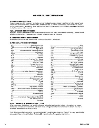 JLG 742 Teleskoplader Teilekatalog Handbuch - Bild 7 von 10