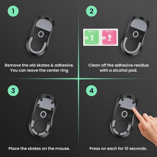 20x Piedini di Ricambio Mouse Wireless Gaming Mouse 6mm 6,5mm 7mm 10mm - Photo 3/8