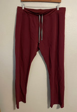 Figs Mens Scrub Pants Size XL Tall Burgundy Drawstring Medical Nursing PO 1619