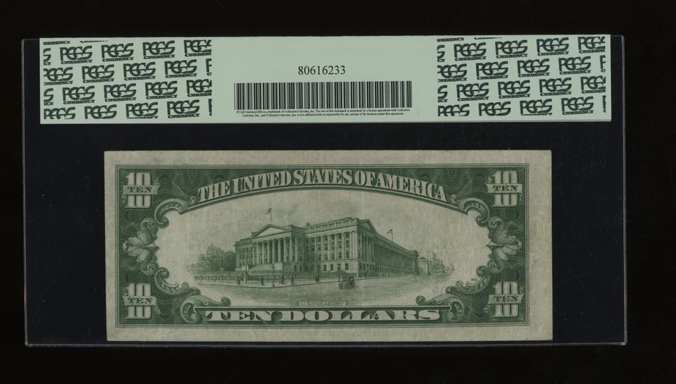 DBR 1934-A $10 FRN Cleveland Fr. 2006-D PCGS 30 PPQ Serial D02199318B - Image 2 of 2