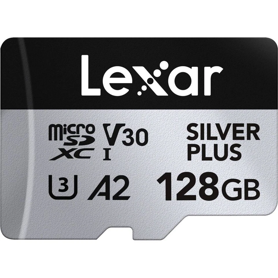 Lexar 128GB Professional Silver Plus A2 V30 UHS-I Microsdxc + SD Adapter - Image 4 of 4