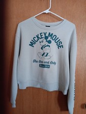 Disney Mickey Mouse  The One And Only  Sweatshirt Women  s Sz Small Gray W/Green