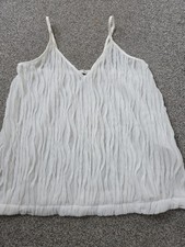 Ladies Cream Ruffled Vest Size Xs BNWT 