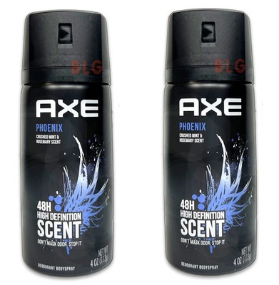 2 Pack Axe Dry Antiperspirant Deodorant Body Spray PHOENIX 48 Hour Dry 4 oz.