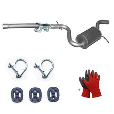 Mittelschalldämpfer Auspuff+Anbausatz für Skoda Octavia 2.0TDI Schrägheck Kombi