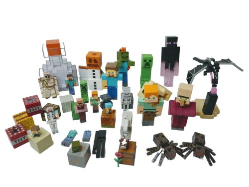 Minecraft Mixed Toy Lot Action Figures Accessories  - Picture 1 of 10