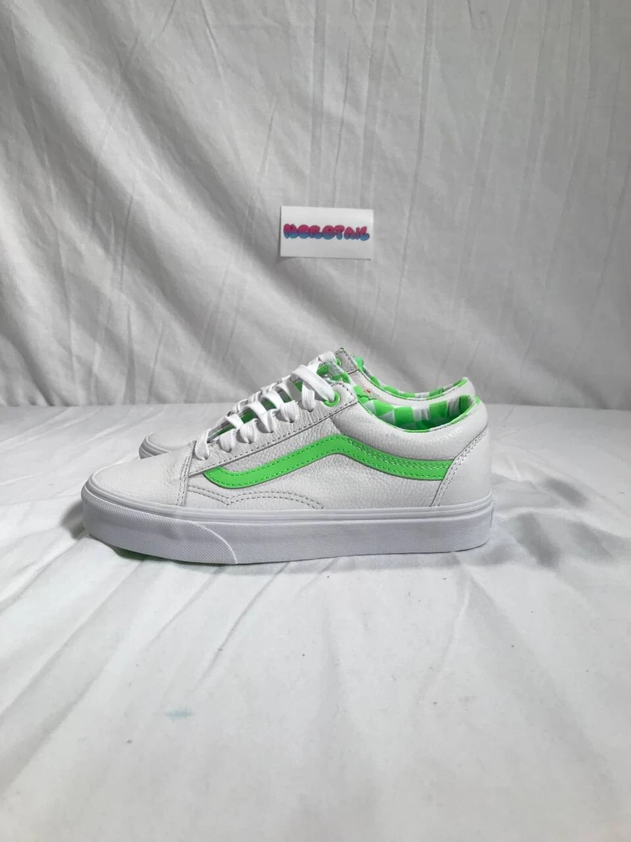 Mærkelig træk uld over øjnene Kælder Vans Old Skool Leather Shoes Womens 6.5 Sneakers White Green VANS  Women&#039;s | eBay