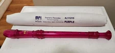 MPI Prism (#211215) Soprano Recorder (Purple) w/ Baroque Fingering & Case