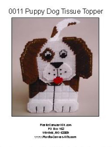 Plastic Canvas Puppy Dog Tissue Box Cover Pattern or DIY Kit