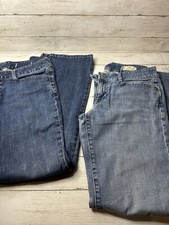 Lot Of 2 Gap Jeans Womens 10R/XL Curvy Button Fly Button Pocket 30/31 Inseam