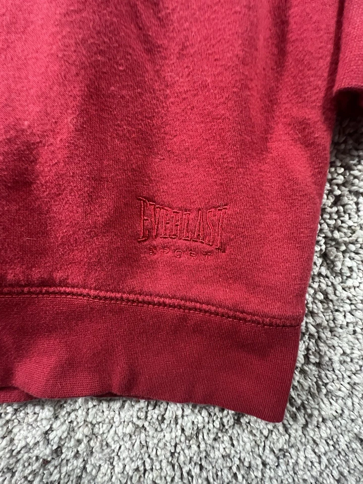 Suéter esportivo Everlast masculino XXL vermelho manga longa camisa gola redonda adulto - Imagem 3 de 4