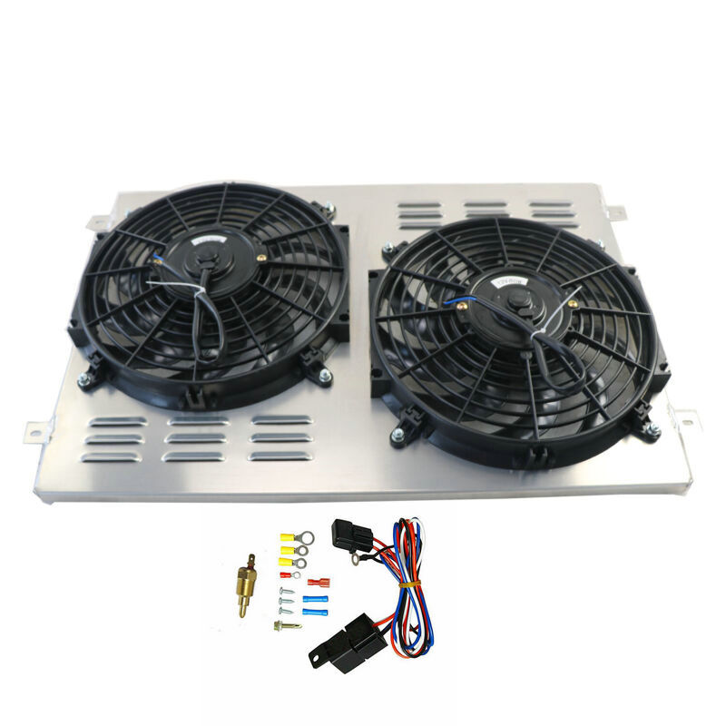 Radiator Shroud+2x12''Fan For 68-1974/73 Dodge Mopar Plymouth Charger Big Block/