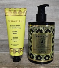 Set of 2 Spongelle Coconut Verbena Shea Butter Hand Cream Hand Body Wash - NEW
