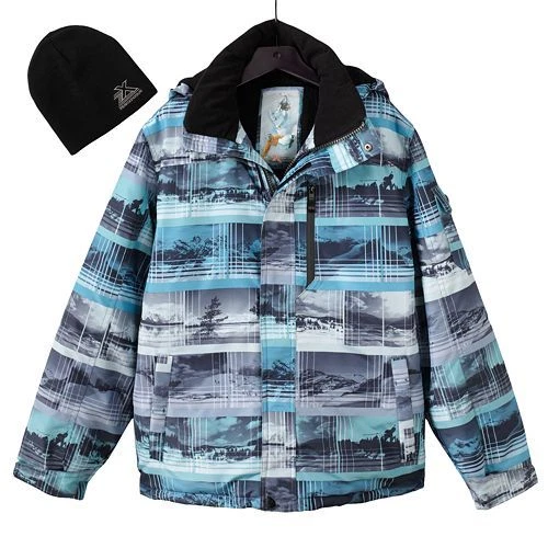 New ZeroXposur Winter Ski Snowboard Snow Board Jacket & Hat Mens Sz L or XL