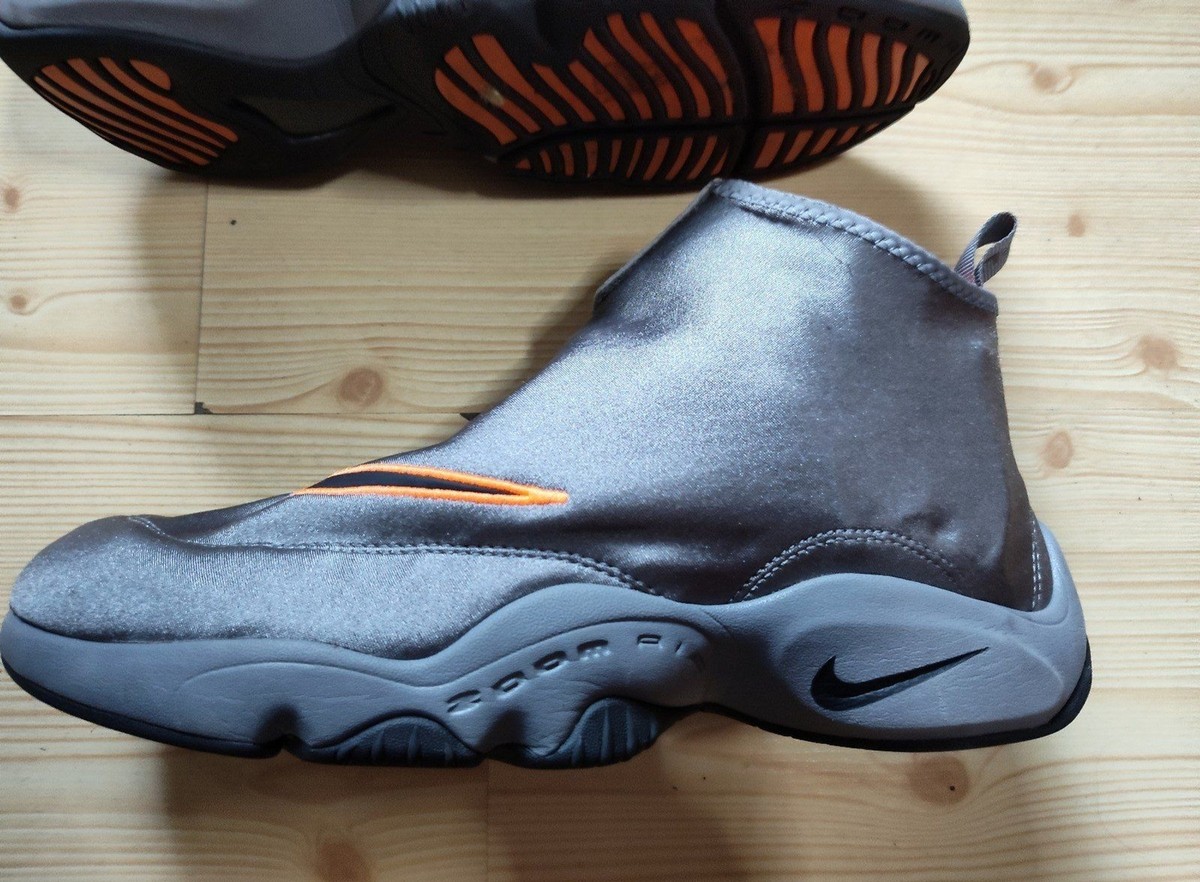 Nike Air Zoom Flight The Glove Cool Grey Orange Size 11.5 Sneakers