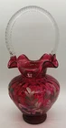 Fenton Gold Treasures 95th Anniversary Collection Cranberry Basket Art Glass