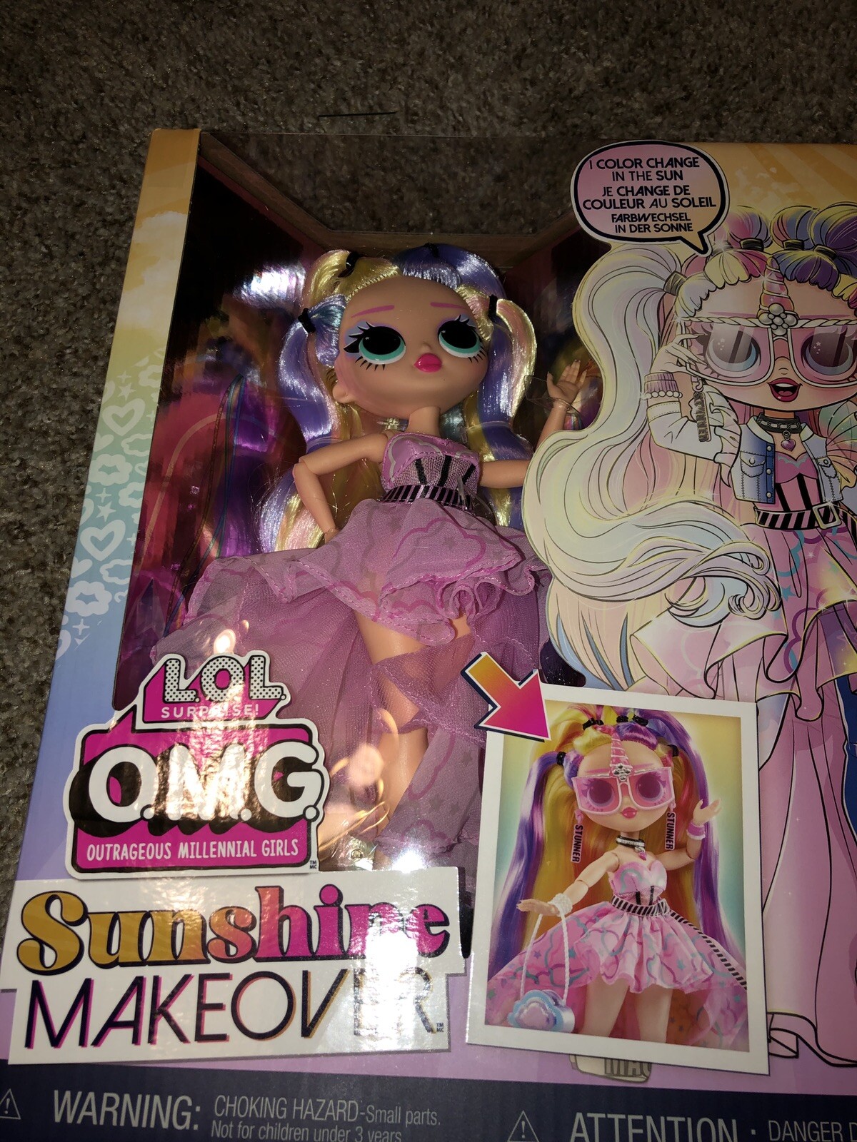LOL Surprise Sunshine Makeover Stellar Girl Color Change LOL Doll Set ...
