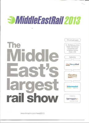 Middle East Rail 2013 7th Annual Event 5-7th February SN