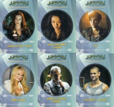 2016 Cryptozoic Arrow Season 3 Complete Characters Insert Card Set C1-C6