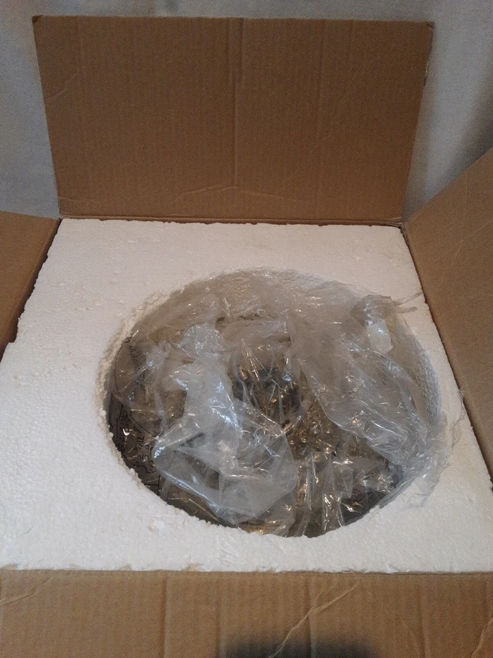 Mini araña colgante de 1 luz colección acabado antiguo Hampton Bay Foto 3 de 4