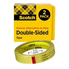 Scotch  Double Sided Tape 665-2P34-36, 3/4 in x 1296 in 2 pk