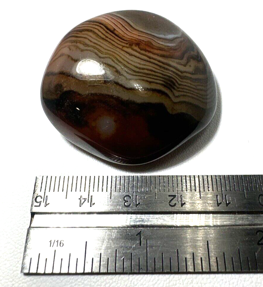 Natural Polished CRAZY LACE AGATE Palm Worry Stone Rock Crystal Healing