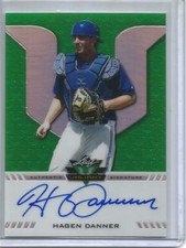 Hagen Danner 2017 Leaf Valiant Green Autograph #13/99