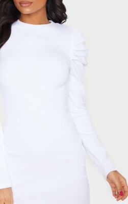 knee length dresses for ladies Lucy White Long Sleeve Mini Dress - US 12 main image 1