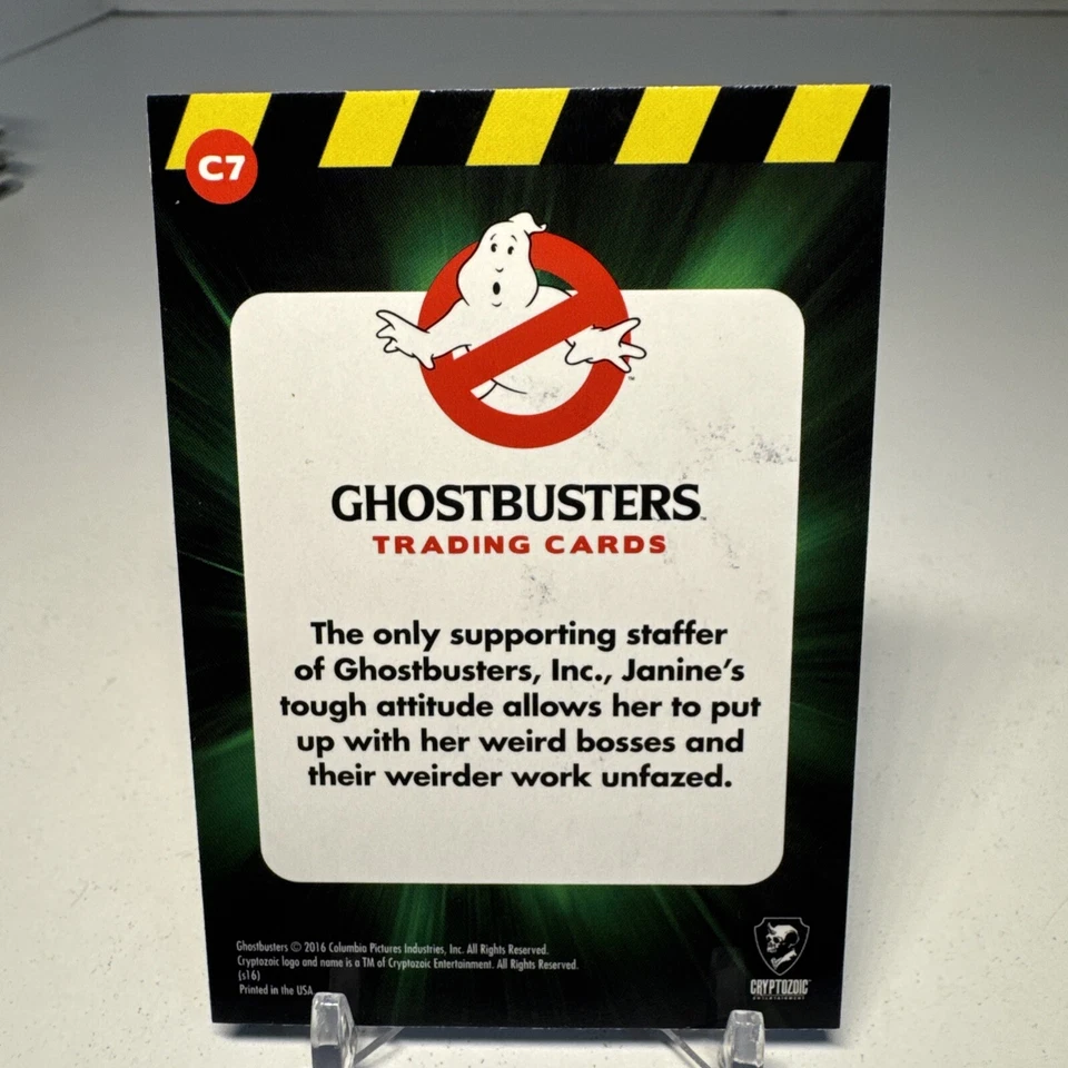 2016 Cryptozoic Ghostbusters Janine Melnitz Character Bios C7 Annie Potts SIGNED - Image 2 of 2