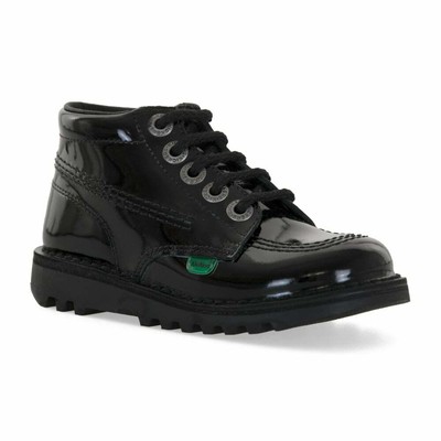 kickers patent boots