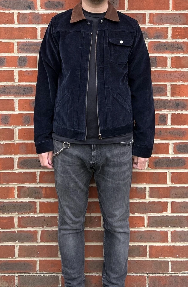 APC Mens Contrast collar Corduroy Jacket MEDIUM Blue A.P.C - Image 2 of 4