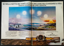 ZENITH DEFY QUARTZ Orologio Pubblicità 2 pagine originali 1978